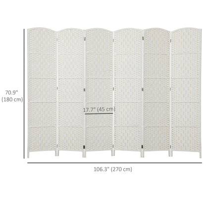 6ft Folding Room Divider, Wooden Frame, Natural Room Dividers at Gallery Canada