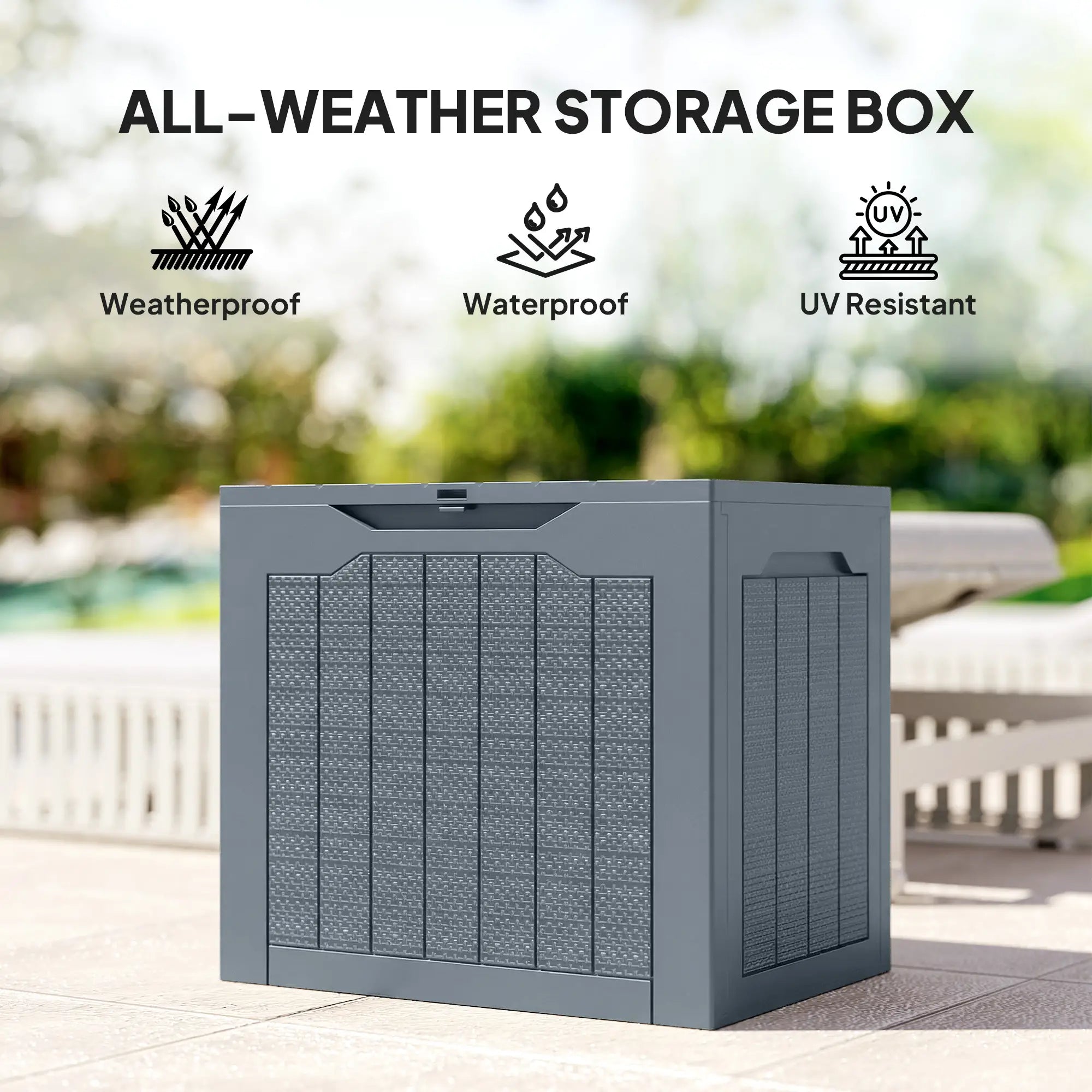 30 Gallon Resin Deck Box, Outdoor Storage Container Light Grey, Light Grey Deck Box & Outdoor Storage at Gallery Canada