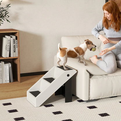 Dog Stairs, 14.5" H, Foldable Pet Ramp, 3 Non-Slip Steps Dog Stairs at Gallery Canada