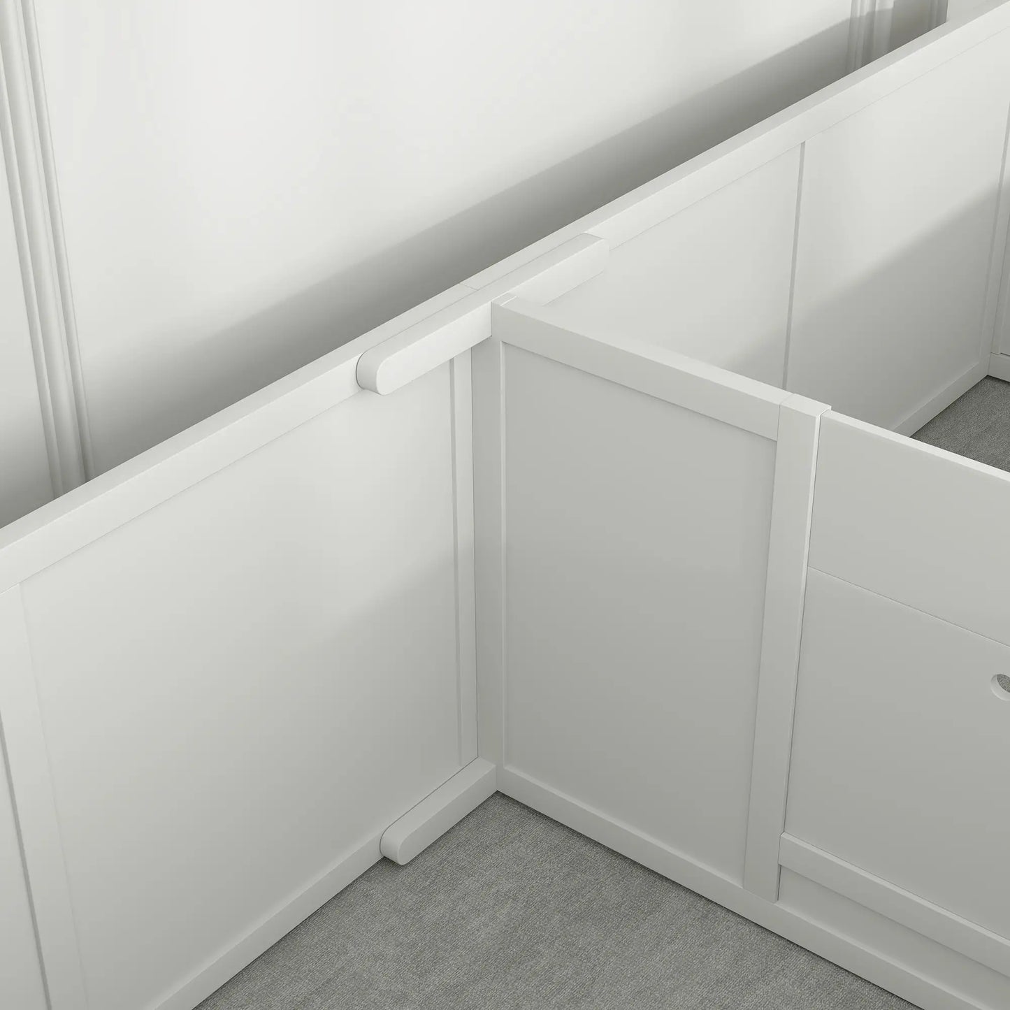 Adjustable Whelping Box for Dogs, 77" x 38", White Houses, Kennels & Pens at Gallery Canada