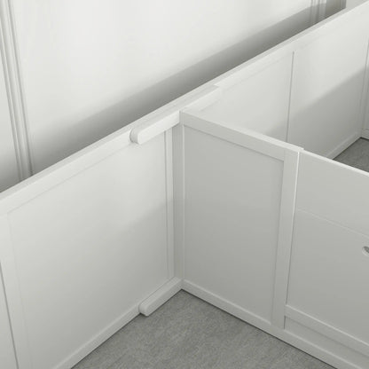 Adjustable Whelping Box for Dogs, 77" x 38", White Houses, Kennels & Pens at Gallery Canada