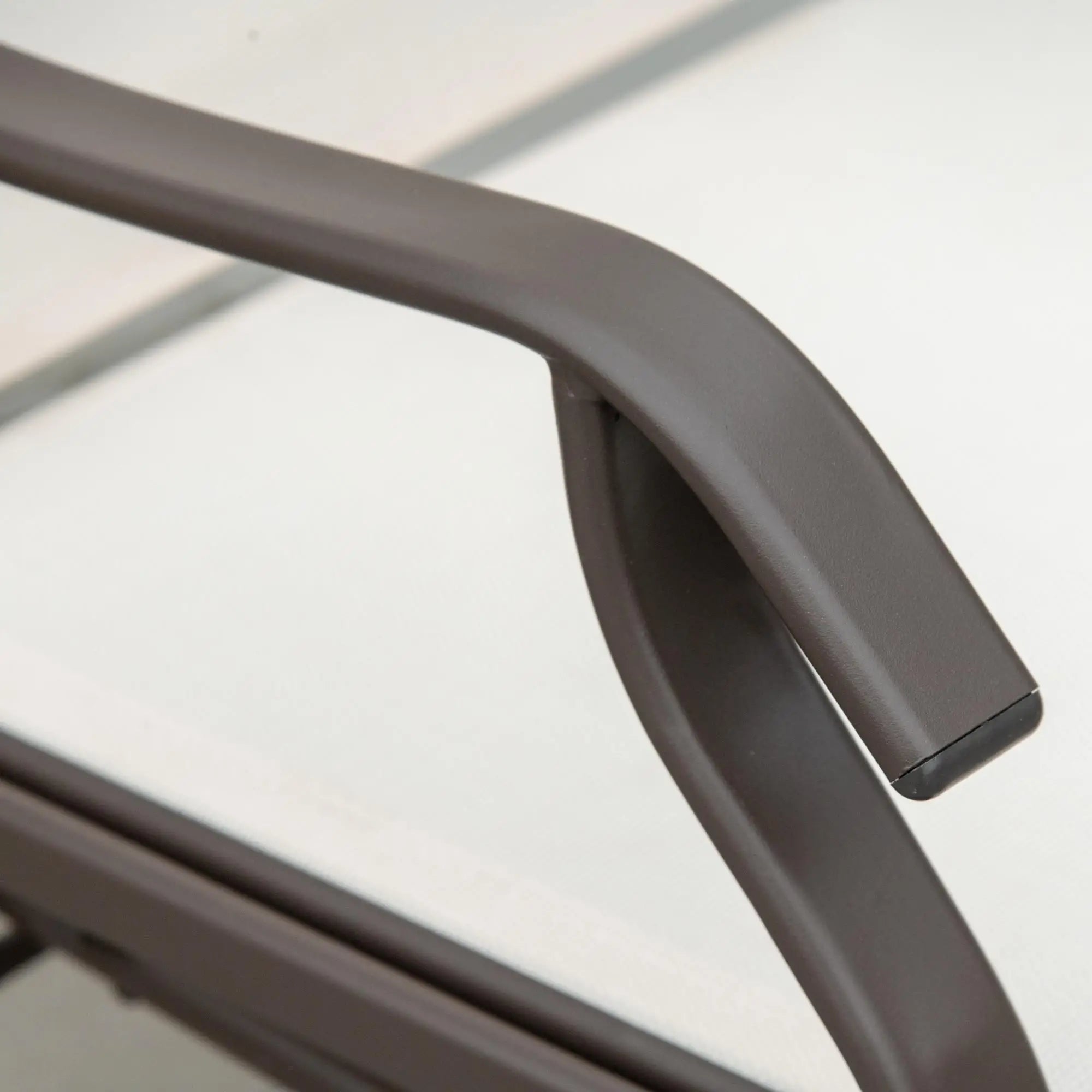 Double Glider Chair, Glass Top Table, High Back, Sling Fabric, Beige Outdoor Gliders at Gallery Canada