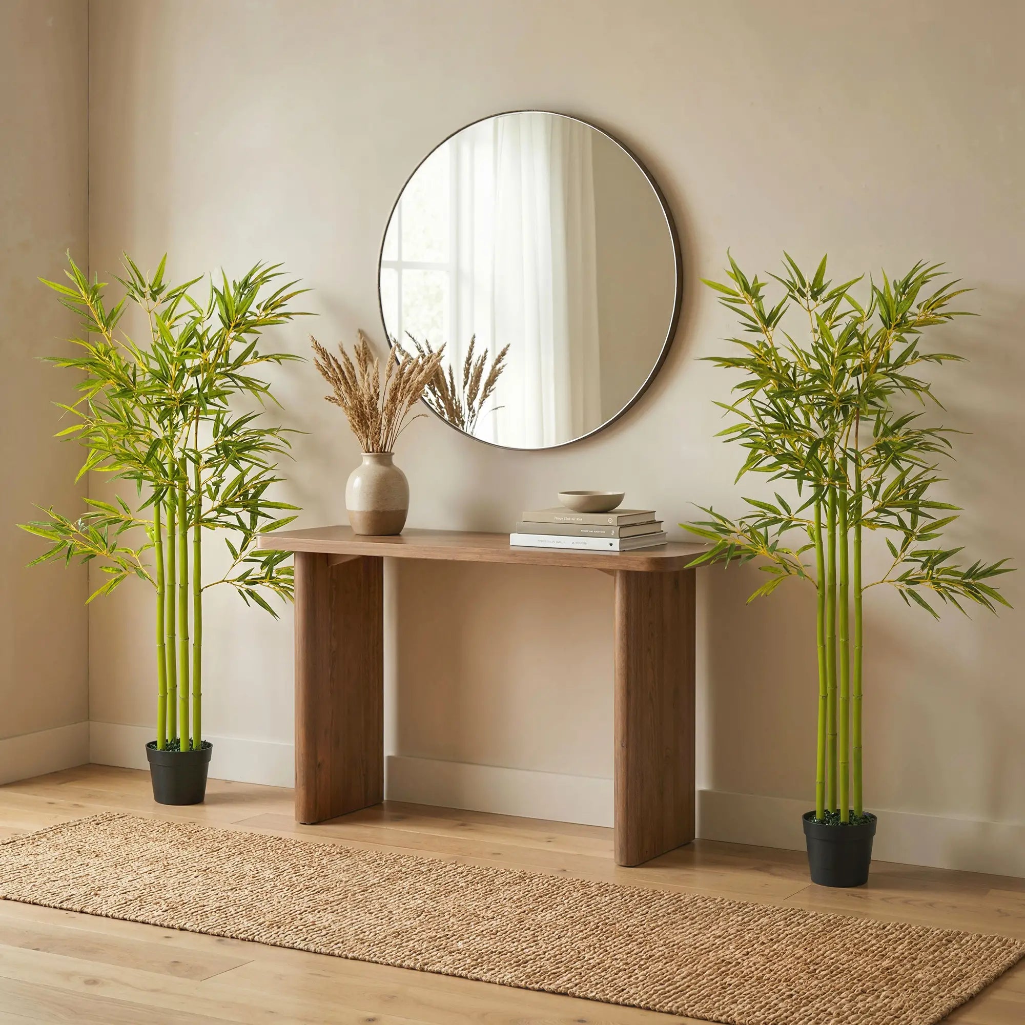 4FT Artificial Bamboo Tree Set Of 2, Faux Plant In Nursery Pot Artificial Trees at Gallery Canada
