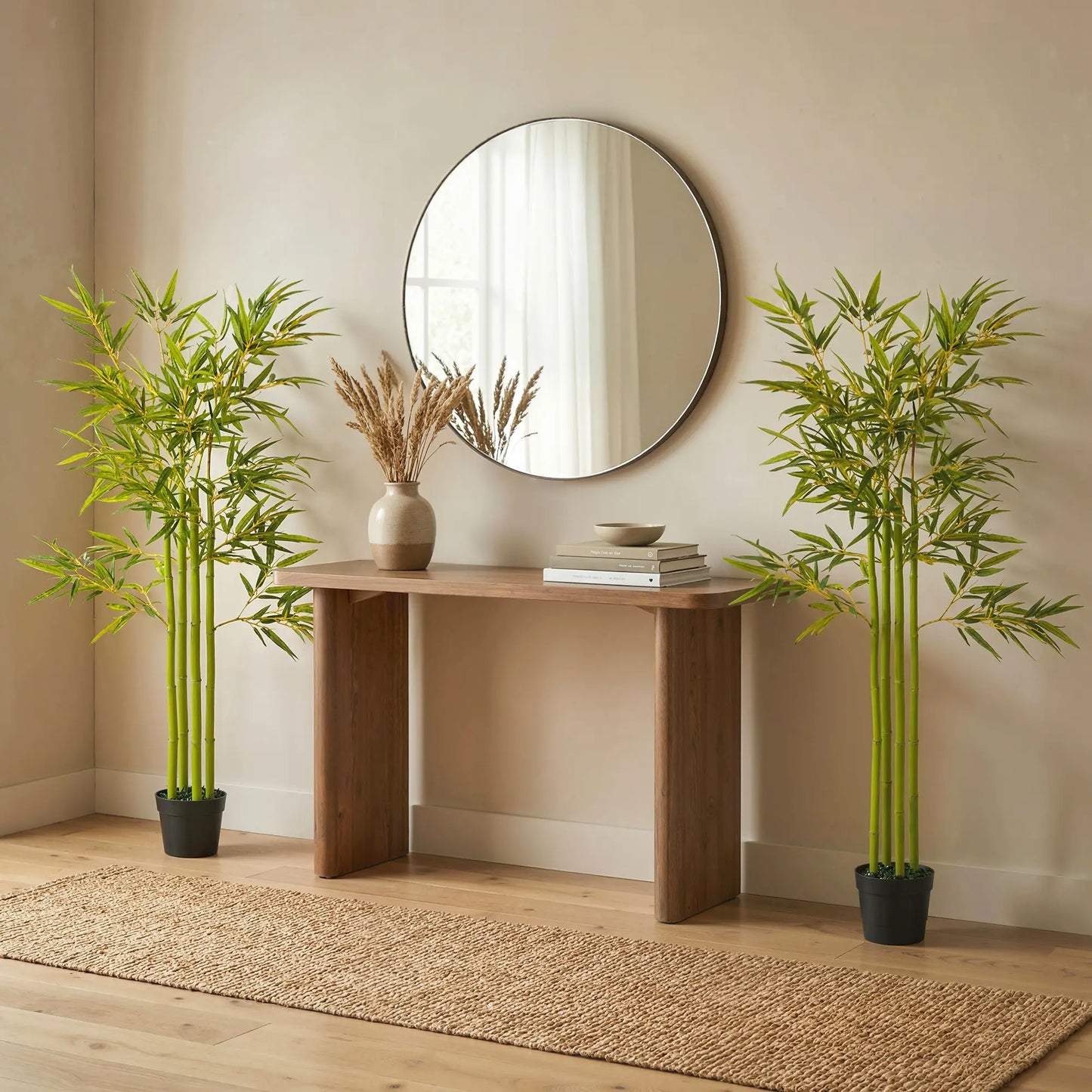 4FT Artificial Bamboo Tree Set Of 2, Faux Plant In Nursery Pot Artificial Trees at Gallery Canada