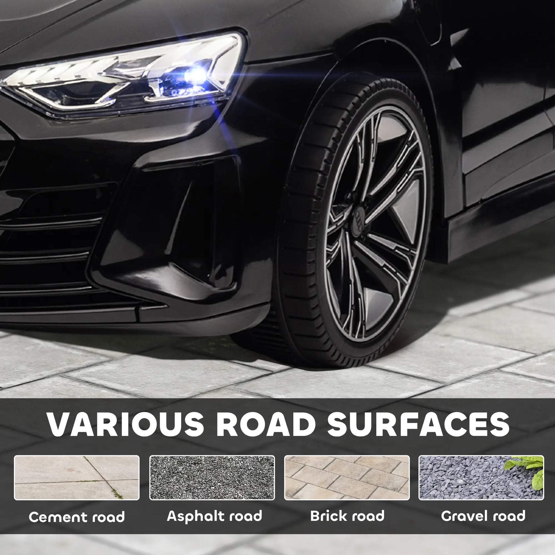 12V Ride-On Toy Car with Remote Control, 3.1 MPH, Black Electric Toy Cars at Gallery Canada