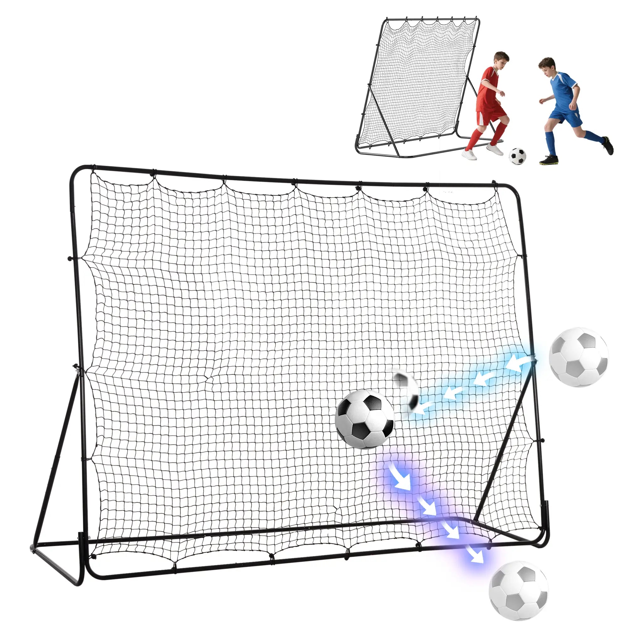 8' x 6' Soccer Rebounder Net, 5 Adjustable Angles, Training Practice Football at Gallery Canada
