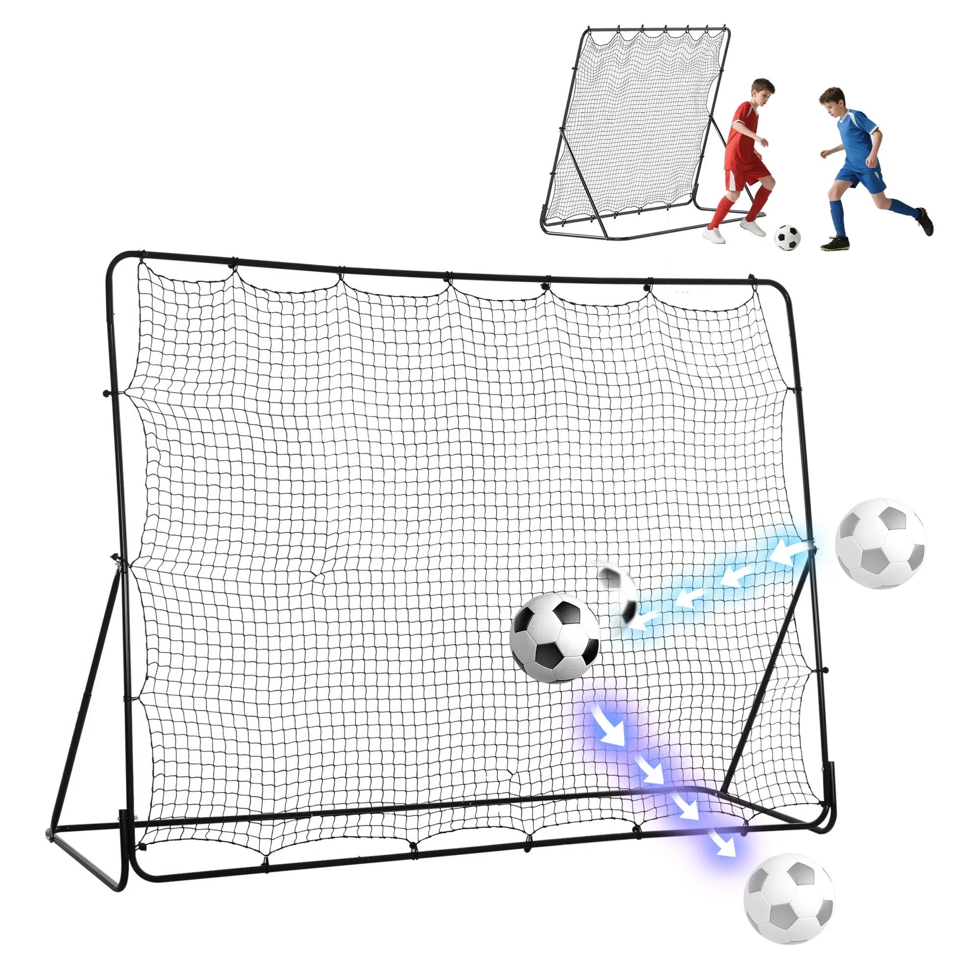 8' x 6' Soccer Rebounder Net, 5 Adjustable Angles, Training Practice Football at Gallery Canada