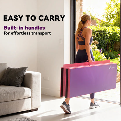 4'x6'x2'' Folding Tumbling Mat, Yoga MMA Martial Arts, Pink Purple Gymnastics Mats at Gallery Canada