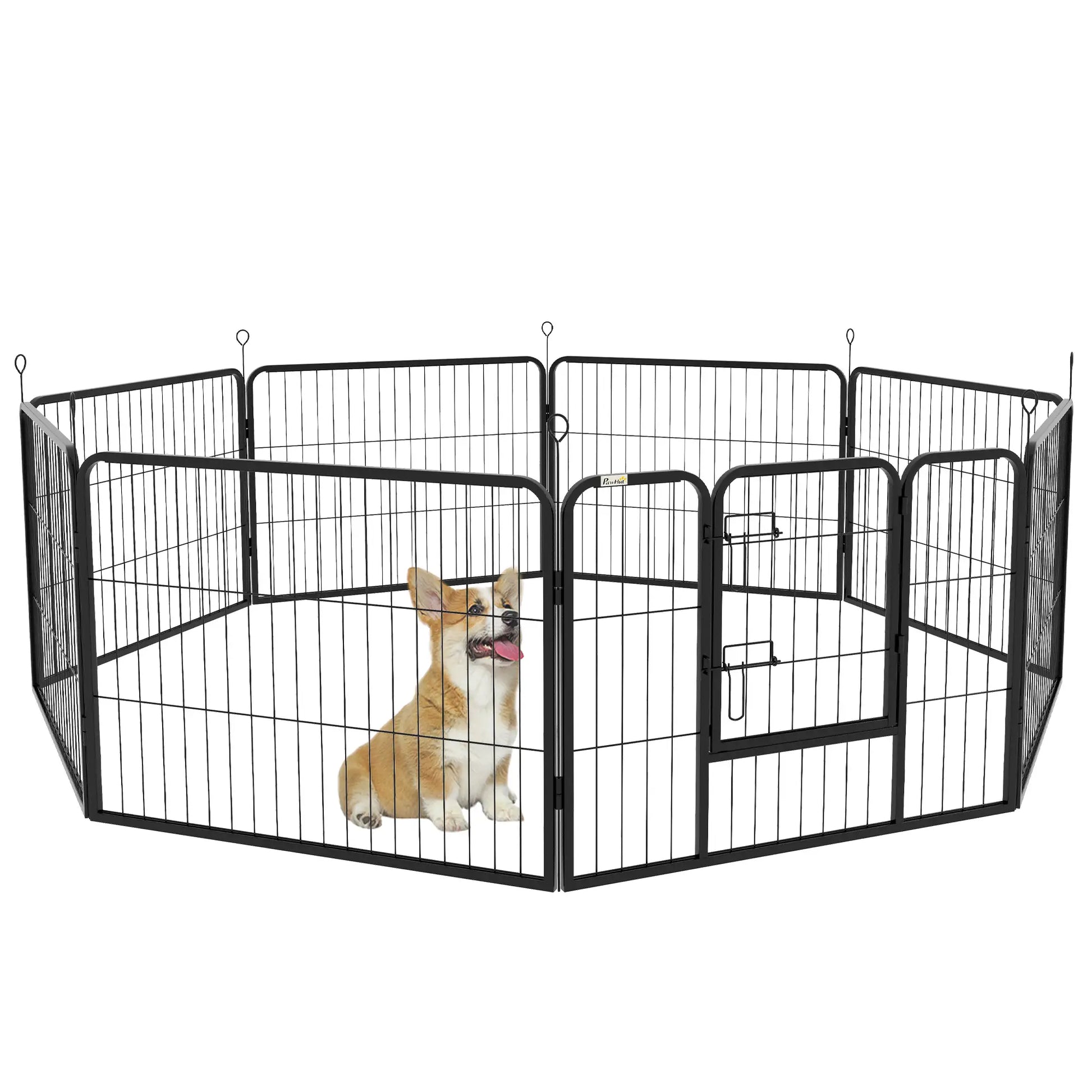8 Panel Dog Playpen, 23.5" Height, for Small Medium Dogs Houses, Kennels & Pens at Gallery Canada