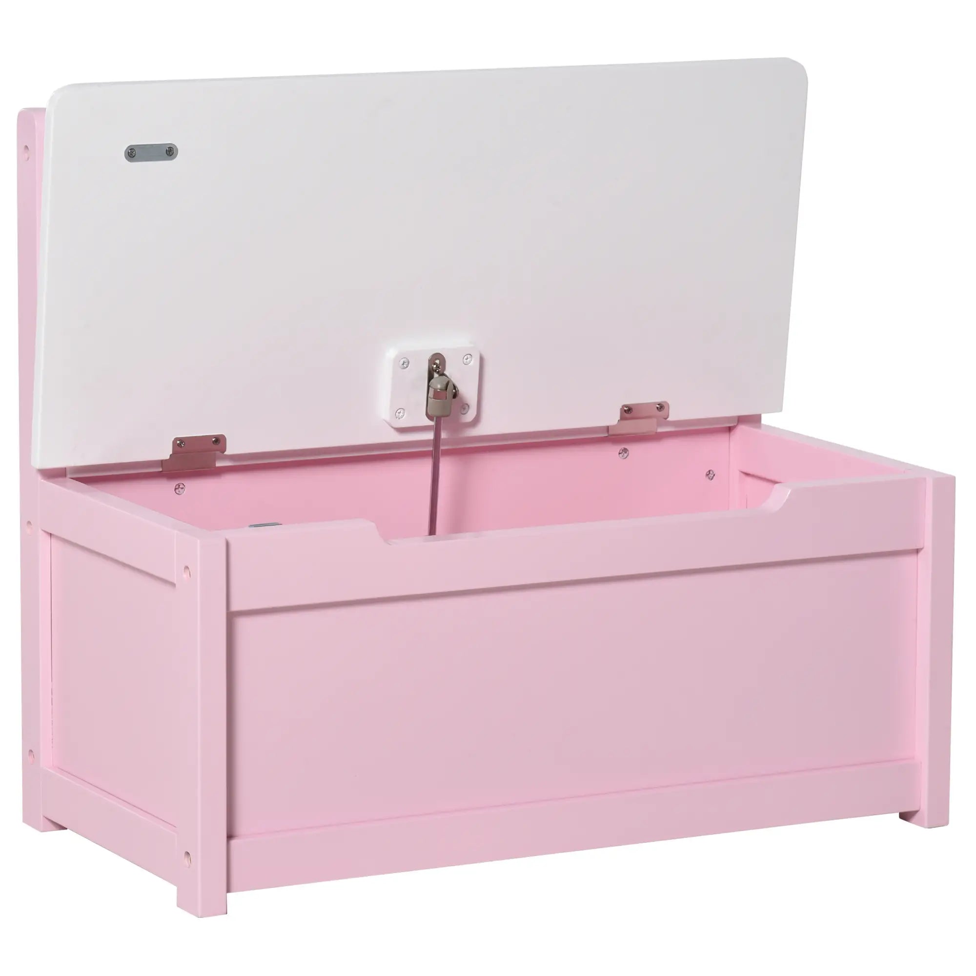2-in-1 Wooden Kids Toy Box, Storage Bench Seat, Pink Baby & Kids Storage at Gallery Canada