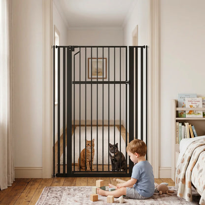 55" Extra Tall Pet Gate, 30-41" Wide, Adjustable, Pressure Mounted