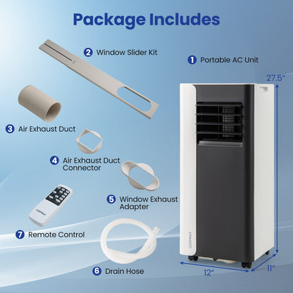 10000 BTU 3-in-1 Portable AC with Fan & Dehumidifier, Black/White Portable Air Conditioners at Gallery Canada