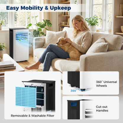 10000 BTU Portable AC with Fan, Dehumidifier, Black & White Portable Air Conditioners at Gallery Canada
