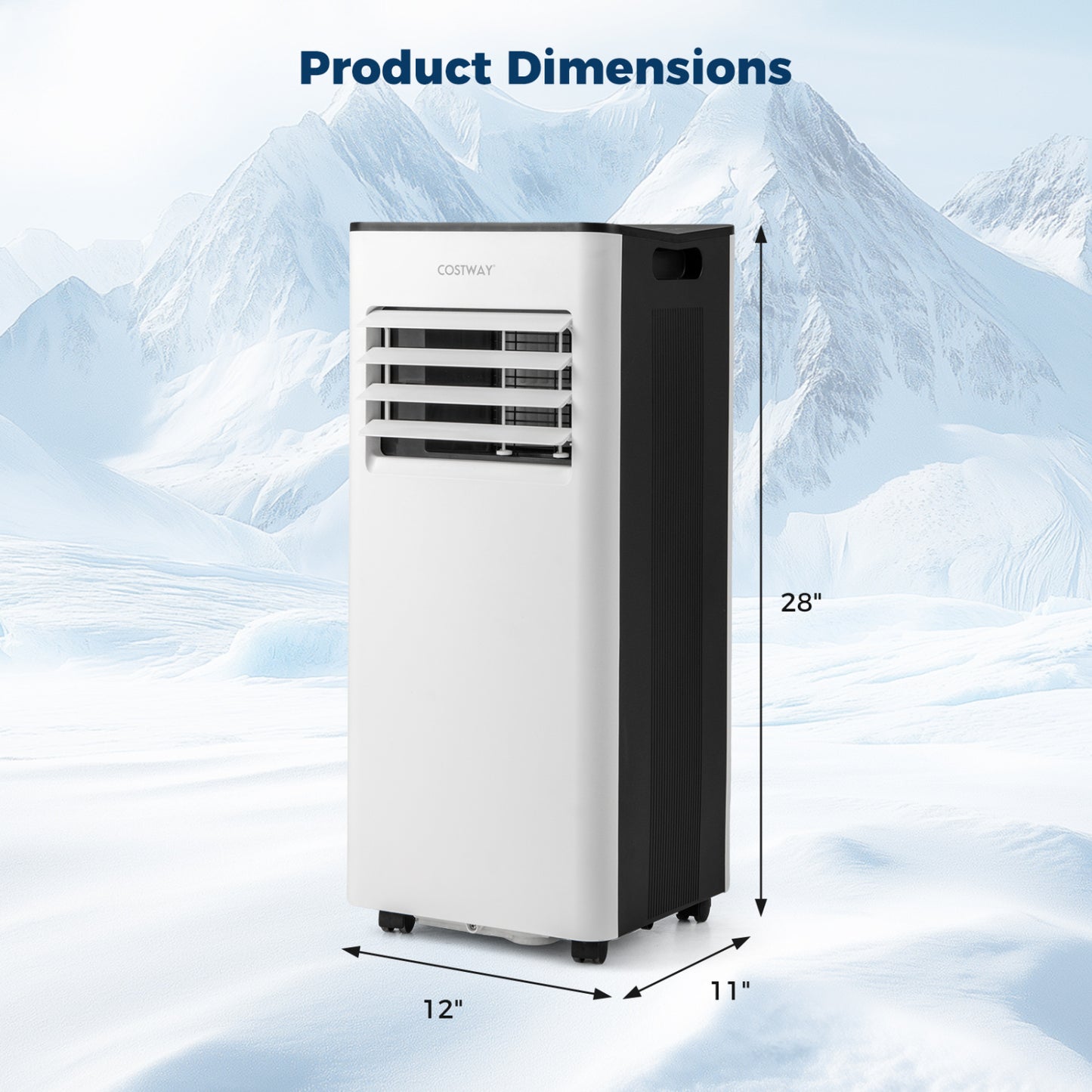 10000 BTU Portable AC with Fan, Dehumidifier, Black & White Portable Air Conditioners at Gallery Canada