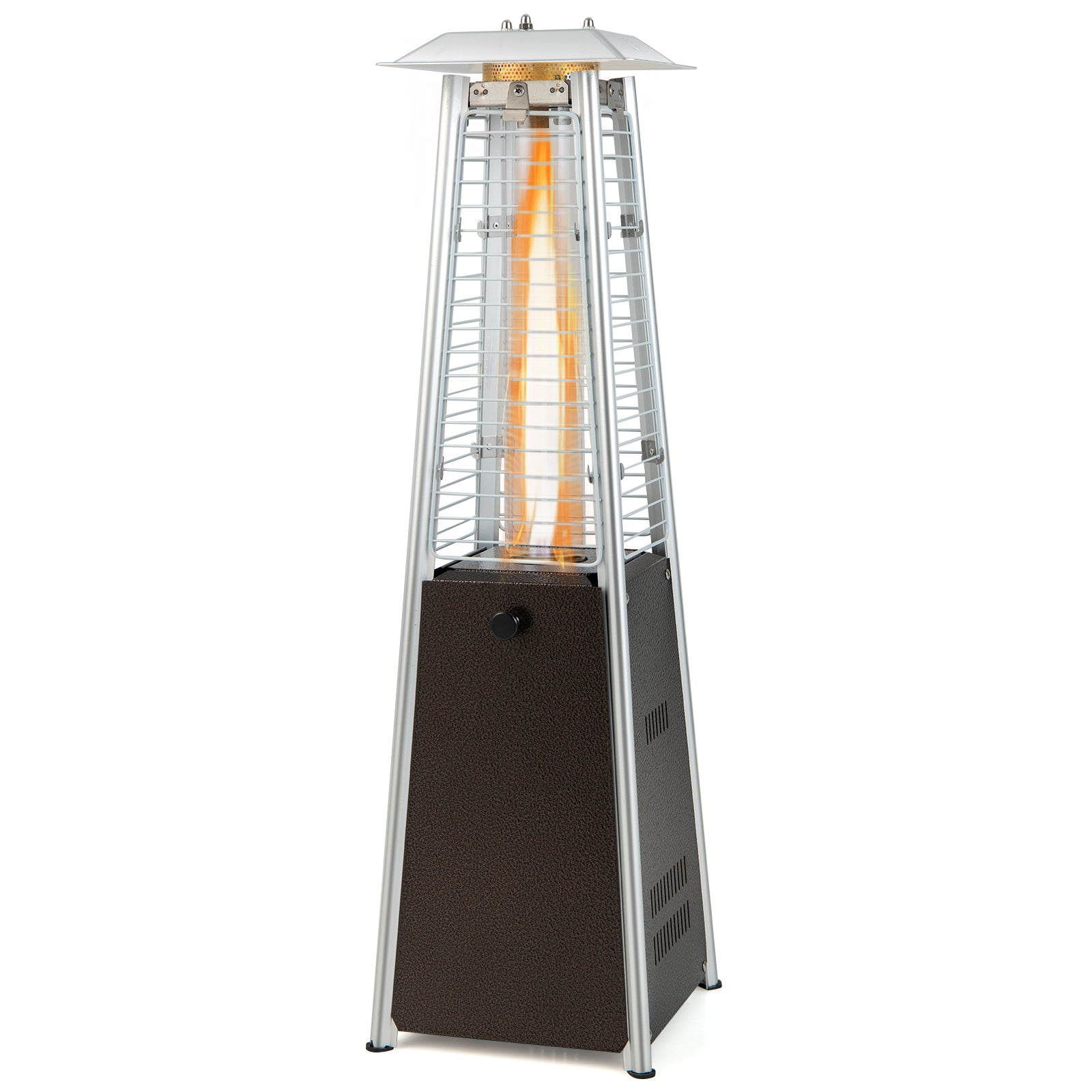 10000 BTU Portable Steel Tabletop Patio Heater with Glass Tube, Black Patio Heaters Black at Gallery Canada