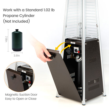 10000 BTU Portable Steel Tabletop Patio Heater with Glass Tube, Black Patio Heaters at Gallery Canada