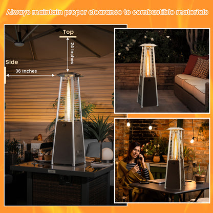10000 BTU Portable Steel Tabletop Patio Heater with Glass Tube, Black Patio Heaters at Gallery Canada