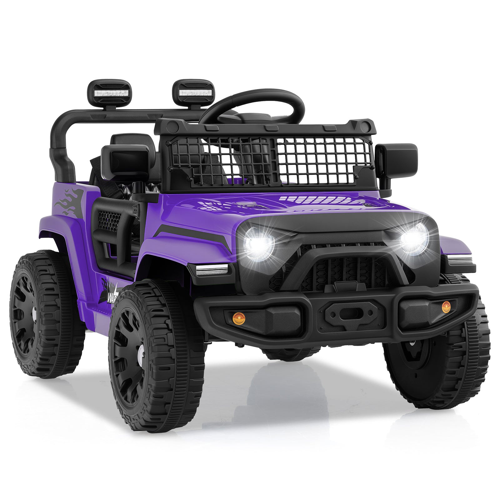 12V Kids Ride on Truck Car Battery Powered Electric Vehicle, Purple Powered Ride On Toys at Gallery Canada