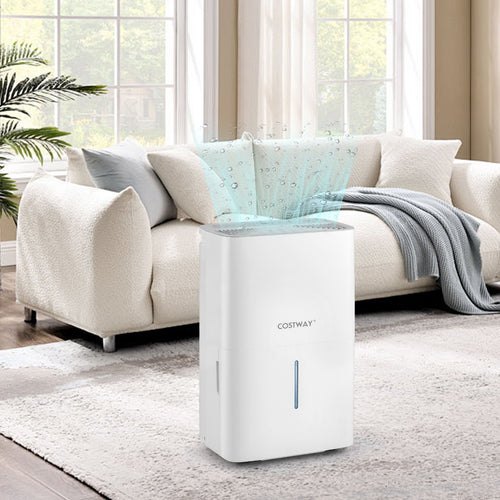 65 Pints Dehumidifier with 24H Timer and LED Display, White