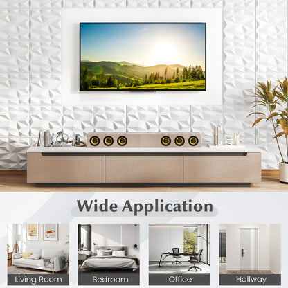 100-Pack 3D Wall Panels 12" x 12" PVC Interior Wall Decoration with Diamond Accent, White Decorative Accessories at Gallery Canada