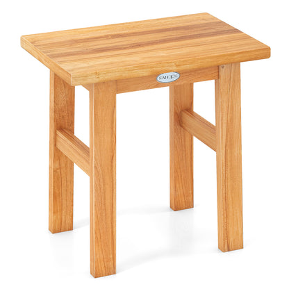 18 Inch Teak Shower Bench, Spa Bath Stool, Natural Bath Safety at Gallery Canada