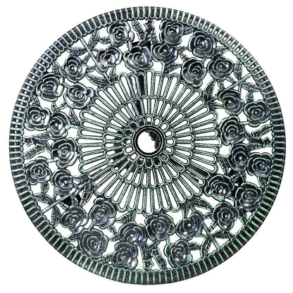 Outdoor Cast Aluminum Patio Furniture Set with Rose Design, Green Patio Conversation Sets at Gallery Canada
