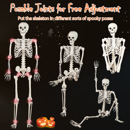 5.4 FT Life Size Large Halloween Skeleton Decoration, White Halloween at Gallery Canada
