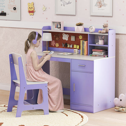 Kids Study Desk and Chair Set Student Table and Chair, Purple Kids Table & Chair Sets at Gallery Canada