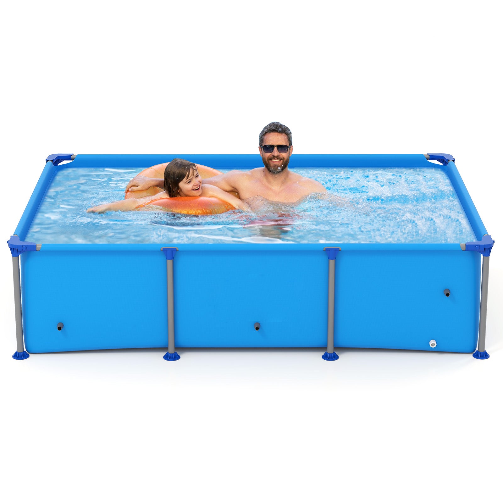690/978/1158/1617 Gal Outdoor Family Swimming Pool with Metal Frame-6 ft, Blue Swimming Pools at Gallery Canada