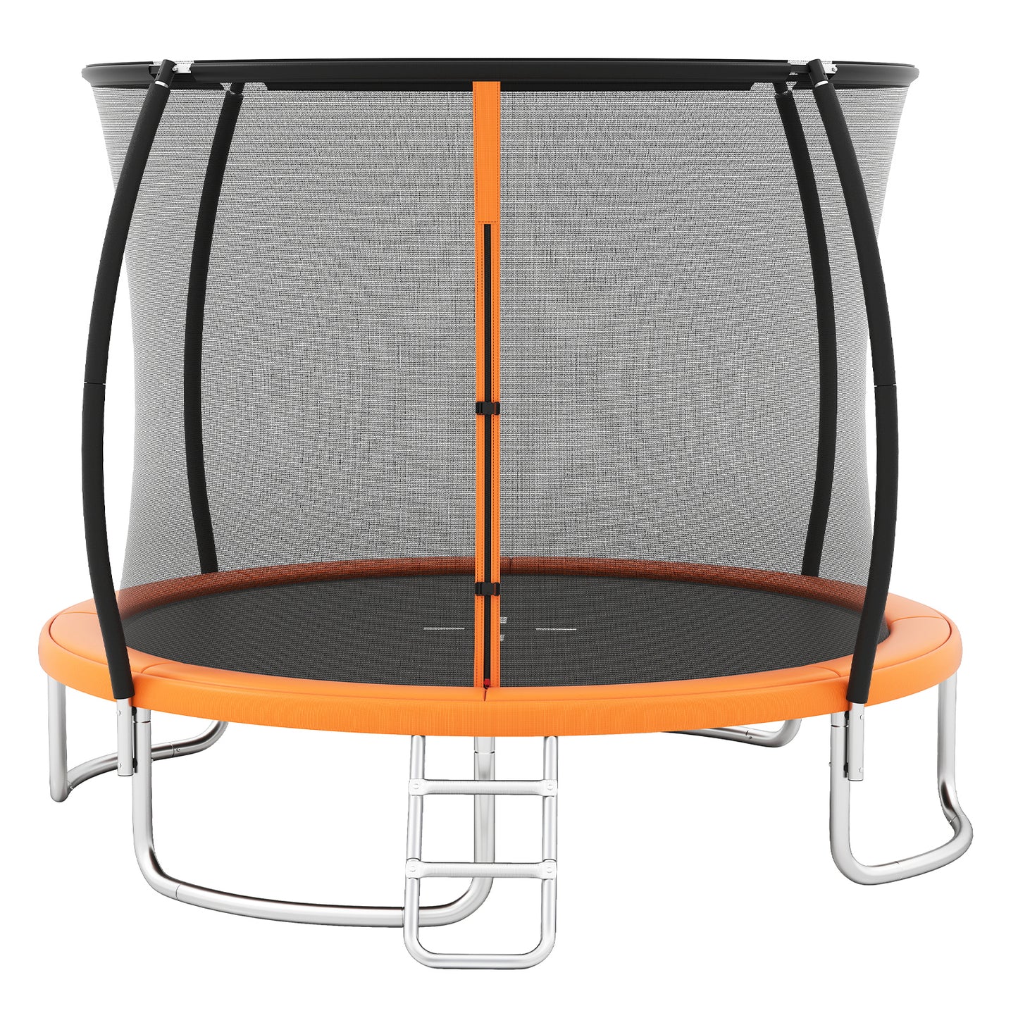 10FT Outdoor Trampoline Heavy-Duty Recreational Trampoline with Safety Enclosure Net, Orange Trampolines at Gallery Canada
