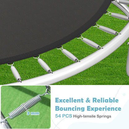 10FT Outdoor Trampoline Heavy-Duty Recreational Trampoline with Safety Enclosure Net, Black Trampolines at Gallery Canada