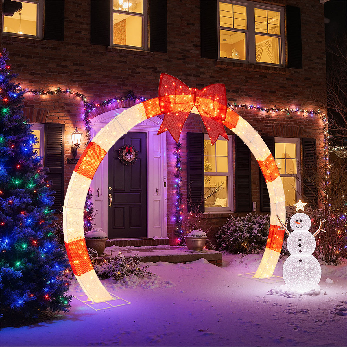 Christmas Archway With Large Bow, LED Lights, 10.4 Feet Christmas Decor & Accessories at Gallery Canada