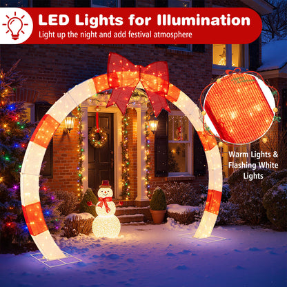 Christmas Archway With Large Bow, LED Lights, 10.4 Feet Christmas Decor & Accessories at Gallery Canada
