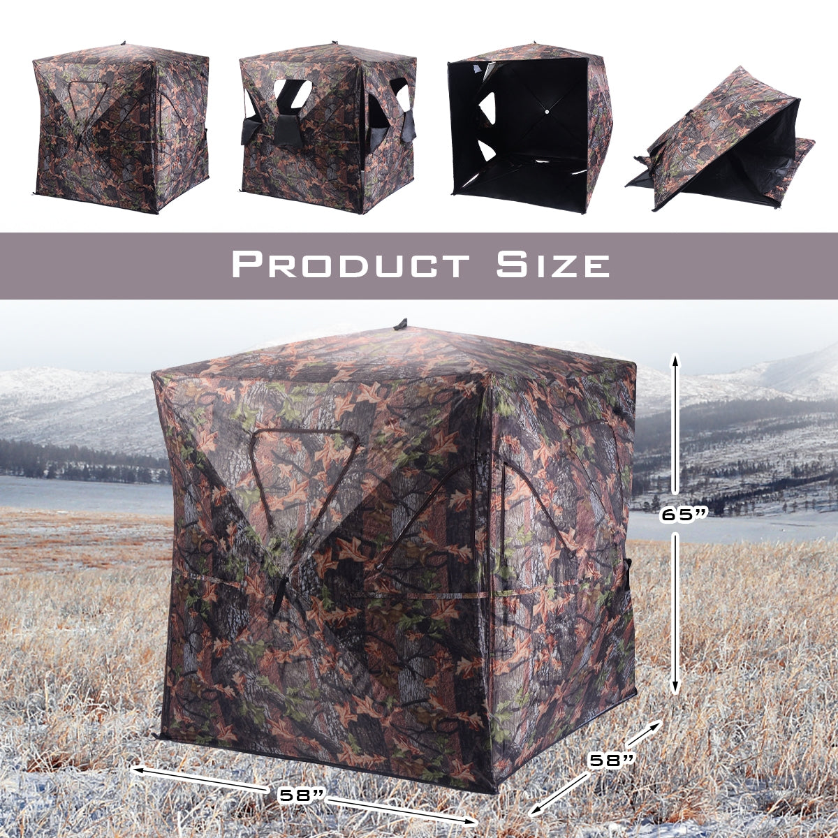 Ground Hunting Blind Portable Deer Pop Up Camo Hunter Hunting & Shooting at Gallery Canada