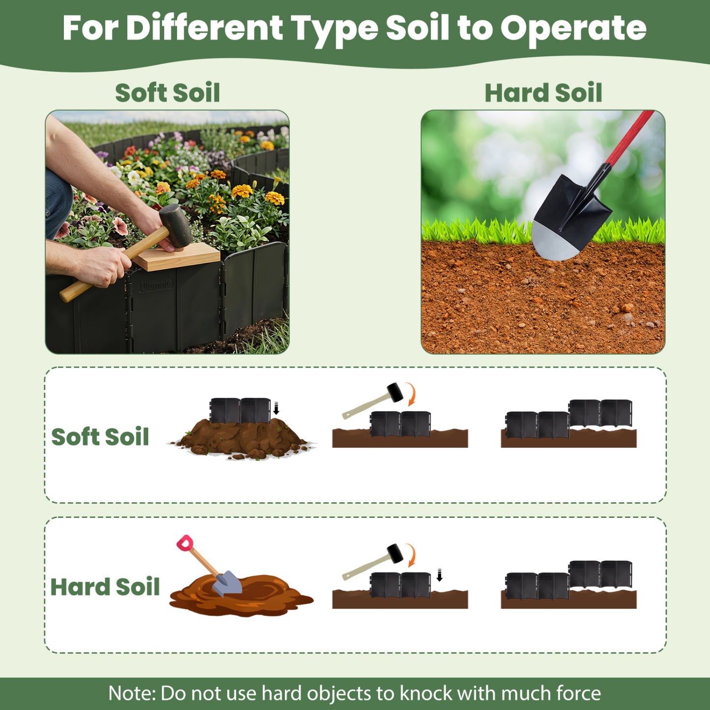 10.5 Ft 70 Pcs Garden Edging Borders, No Dig, Interlocking, Black Raised Garden Beds at Gallery Canada