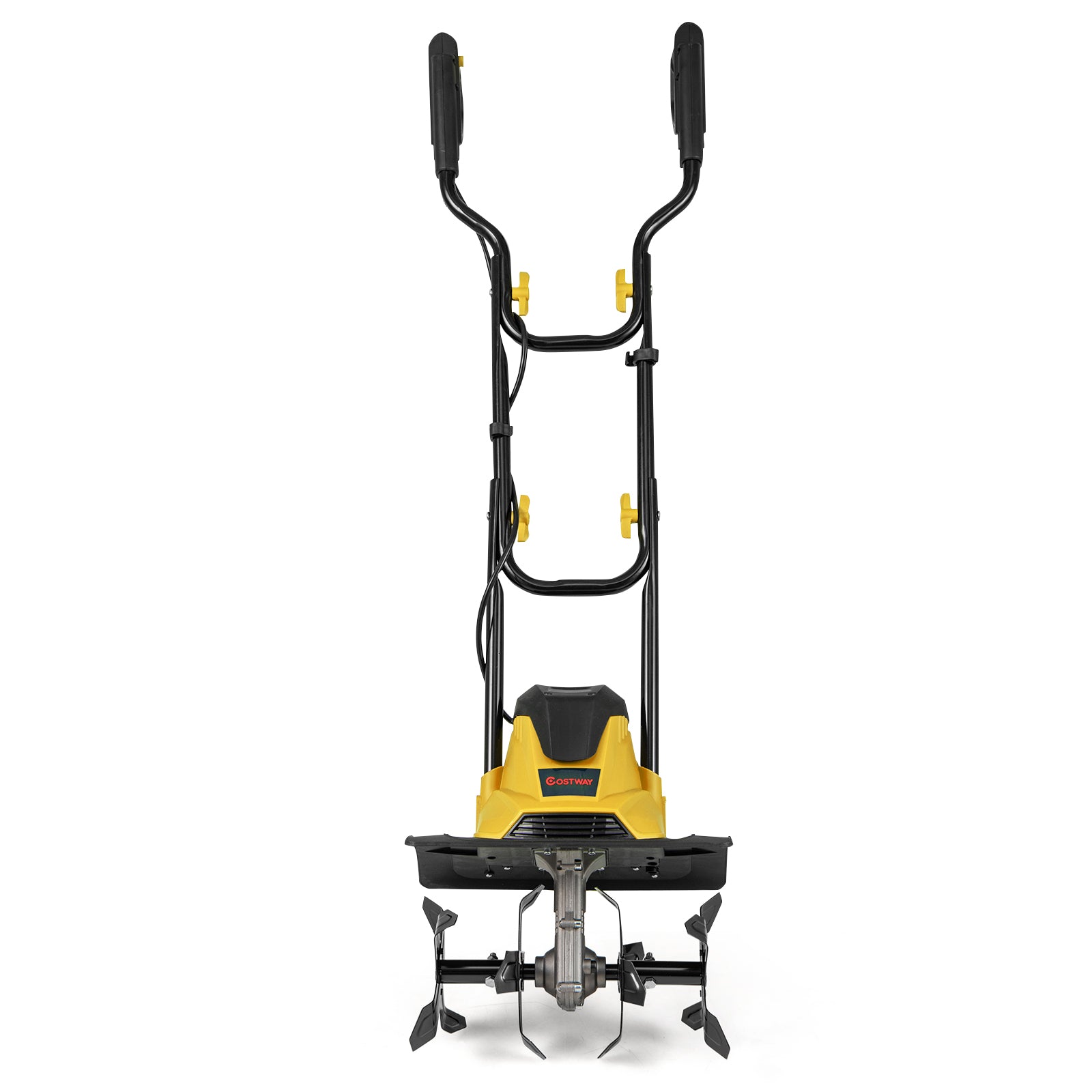10 Amp Powerful Corded Electric Tiller Cultivator with Safety Lock, Yellow Lawn Care Tools at Gallery Canada