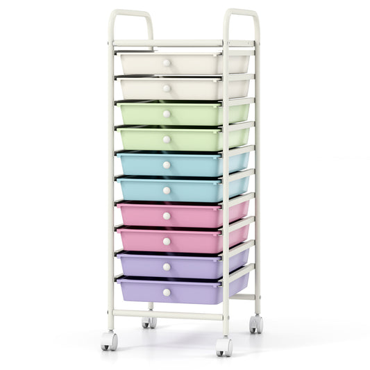 10 Drawer Rolling Storage Cart, Multicolor File Cabinets Icecream Multicolor at Gallery Canada