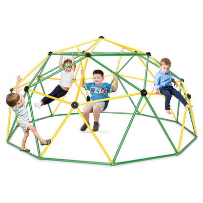10 Feet Dome Climber With Swing, 800 Lbs Load Capacity, Green Climbers & Slides at Gallery Canada