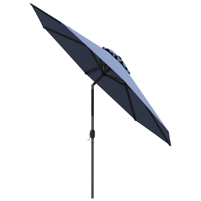 10 Feet Outdoor Patio Umbrella, Tilt Crank, Navy Outdoor Umbrellas at Gallery Canada