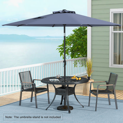 10 Feet Outdoor Patio Umbrella, Tilt Crank, Navy Outdoor Umbrellas at Gallery Canada