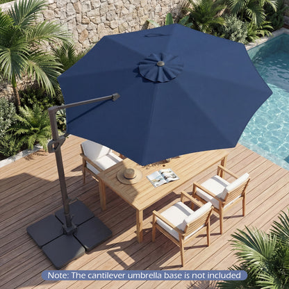 10 Feet Patio Cantilever Umbrella, Easy Tilt Adjustment, Navy Outdoor Umbrellas at Gallery Canada