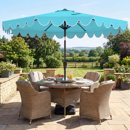 10 Feet Patio Umbrella, Weighted Base, Sandbags, Turquoise Outdoor Umbrellas at Gallery Canada