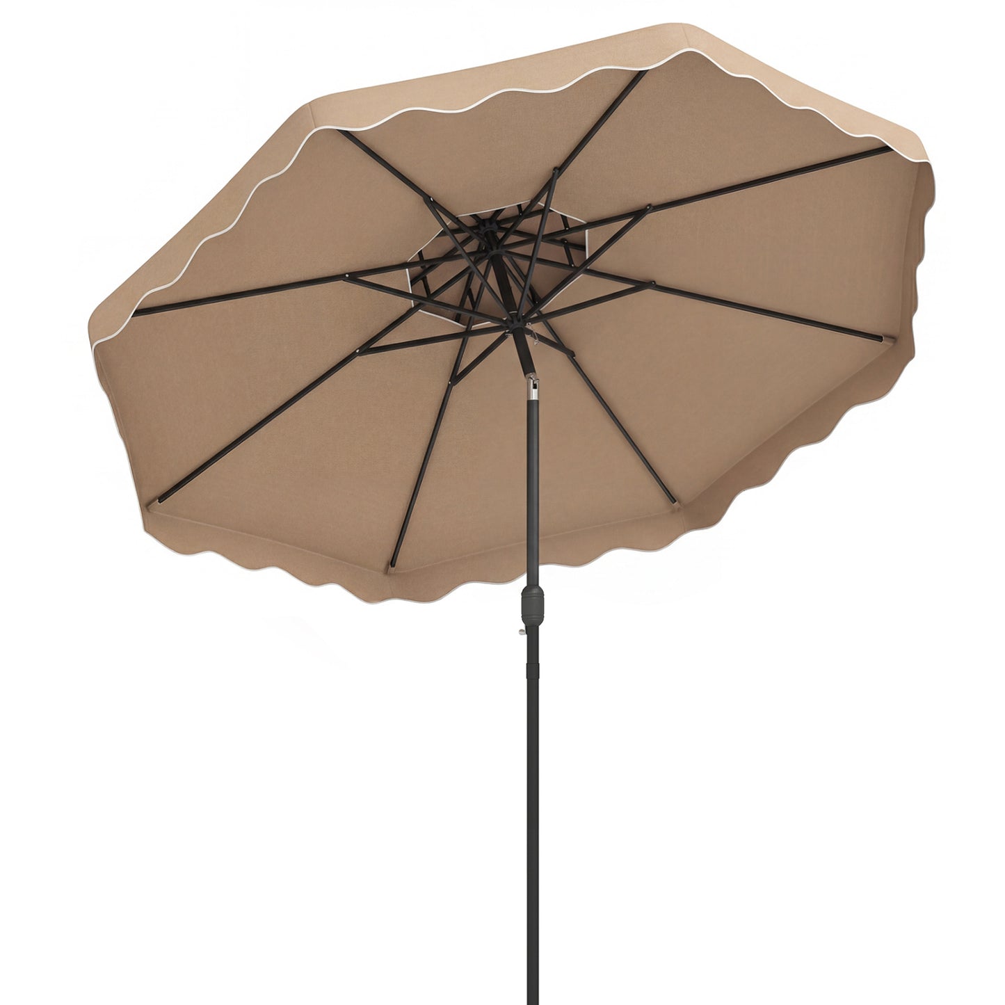 10 Feet Patio Umbrella, Push Button Tilt, Crank, Coffee Outdoor Umbrellas at Gallery Canada