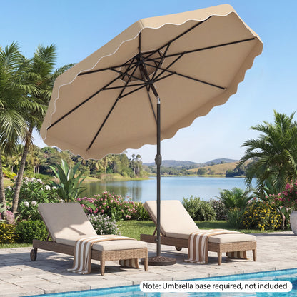 10 Feet Patio Umbrella, Push Button Tilt, Crank, Coffee Outdoor Umbrellas at Gallery Canada