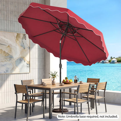 10 Feet Patio Umbrella, Push Button Tilt, Crank, Wine Outdoor Umbrellas at Gallery Canada
