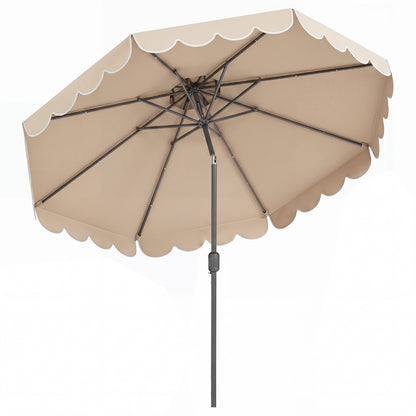 10 Feet Patio Umbrella, Crank Tilt Adjustment, Beige