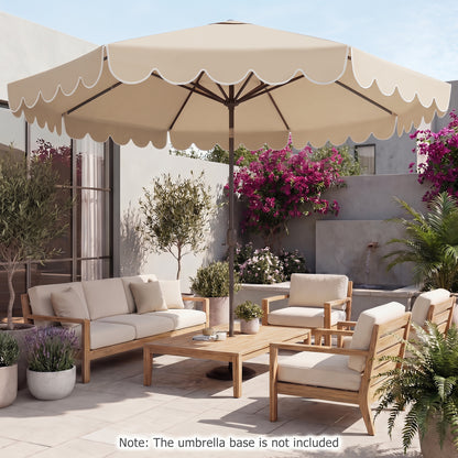 10 Feet Patio Umbrella, Crank Tilt Adjustment, Beige