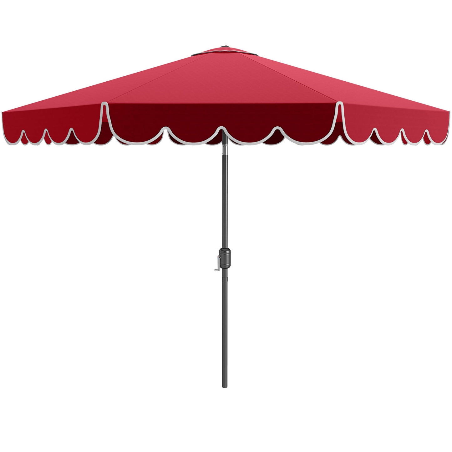 10 Feet Patio Umbrella, Crank Tilt Adjustment, Wine
