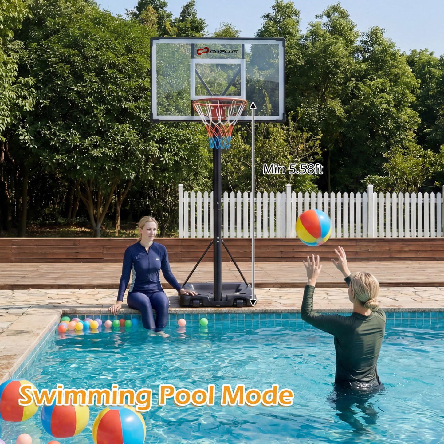 Portable Basketball Hoop, 10 Feet, Outdoor For Adults, Black Sport Equipments at Gallery Canada
