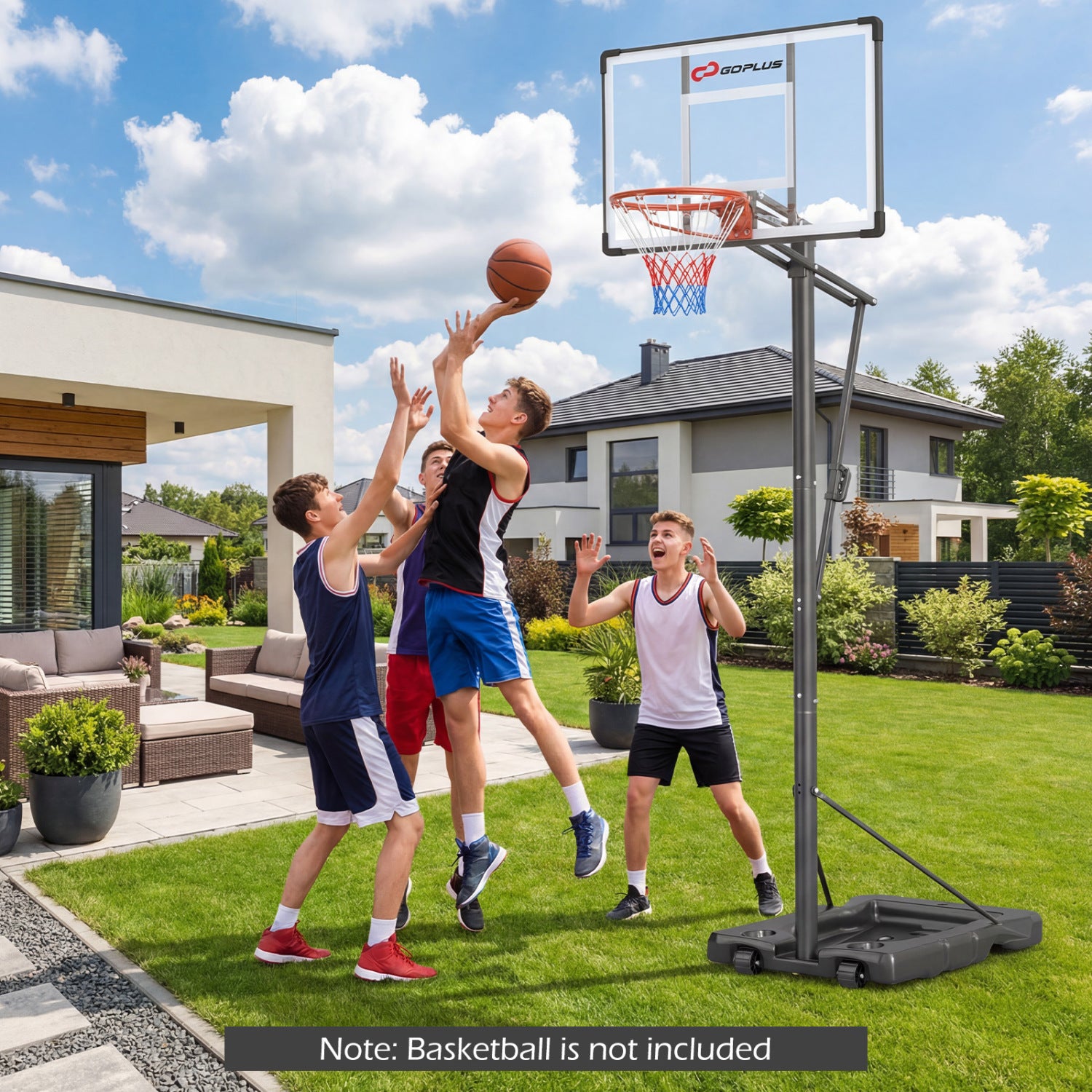 Portable Basketball Hoop, 10 Feet, Outdoor For Adults, Black Sport Equipments at Gallery Canada